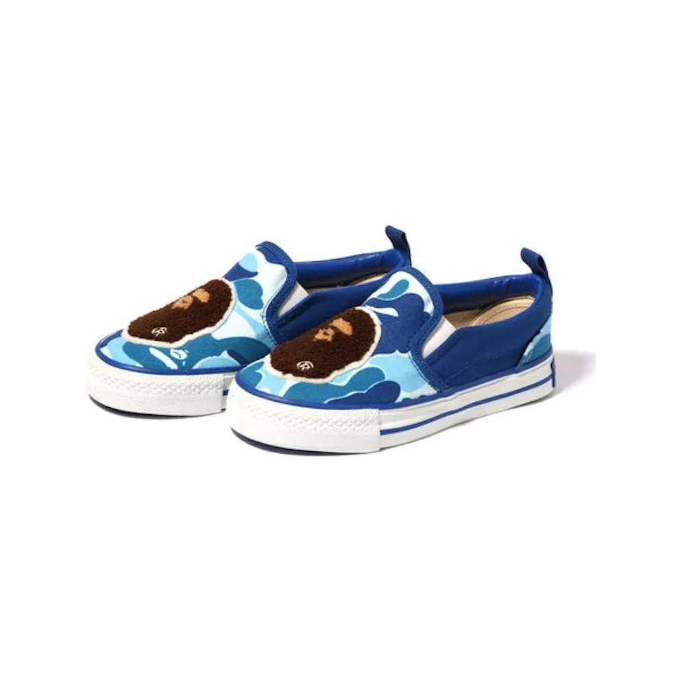 A Bathing Ape Head Slip On Blue ABC Camo (1I30-391-001 BLU)