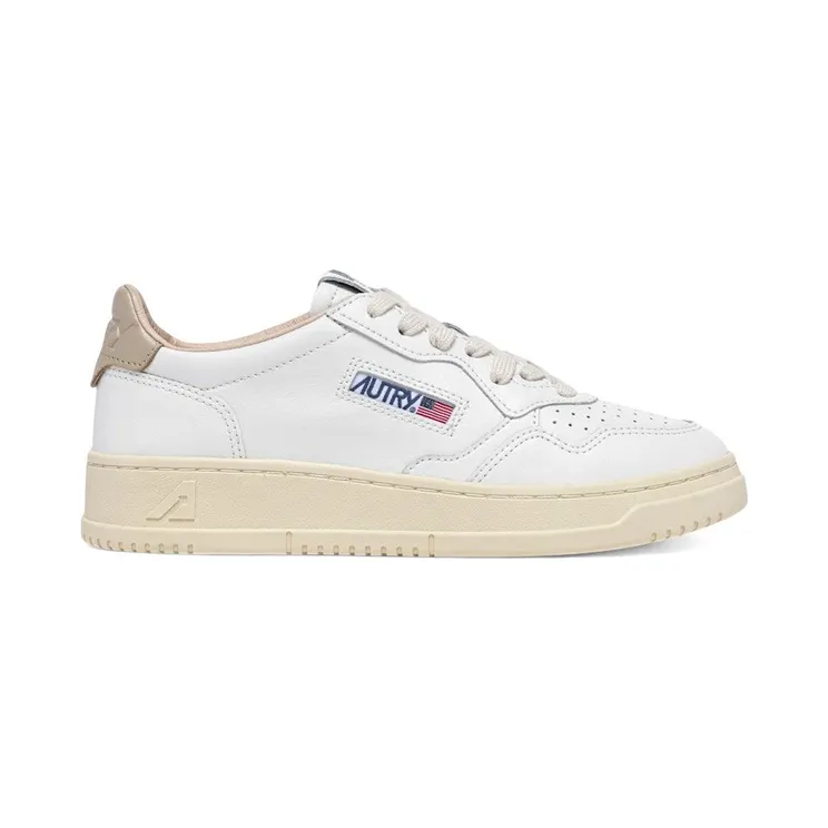 Autry Medalist Leather Low White Tidal Foam (AULW-LL87)