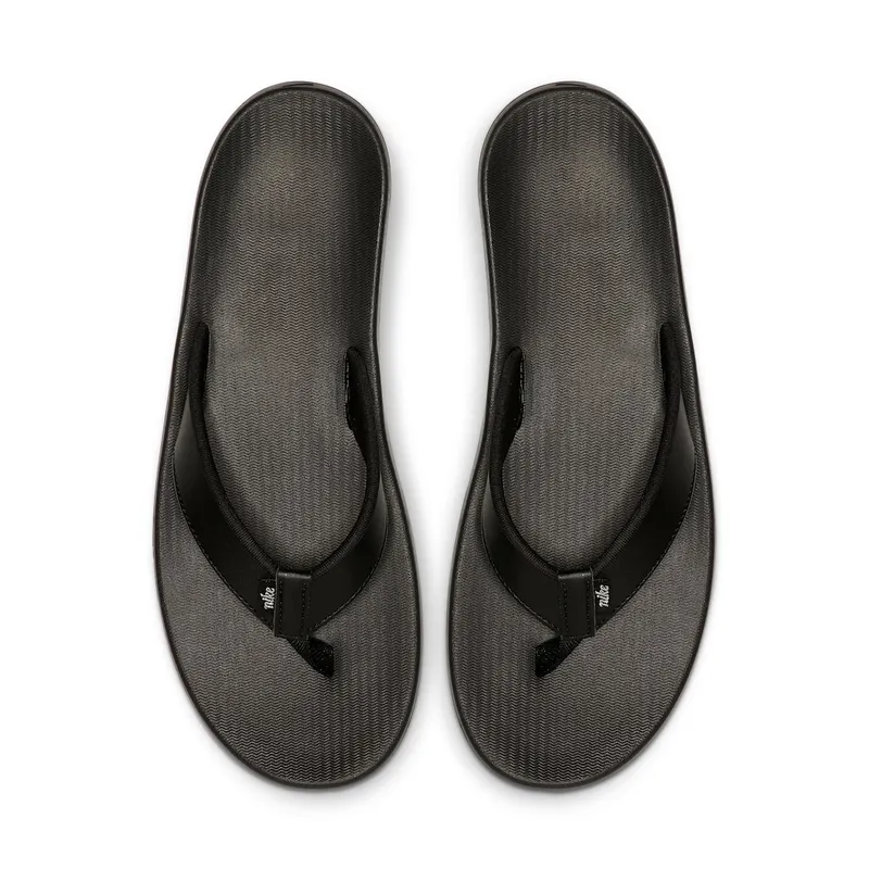Nike Bella Kai Thong Sandal Black Metallic Silver White (AO3622-002)
