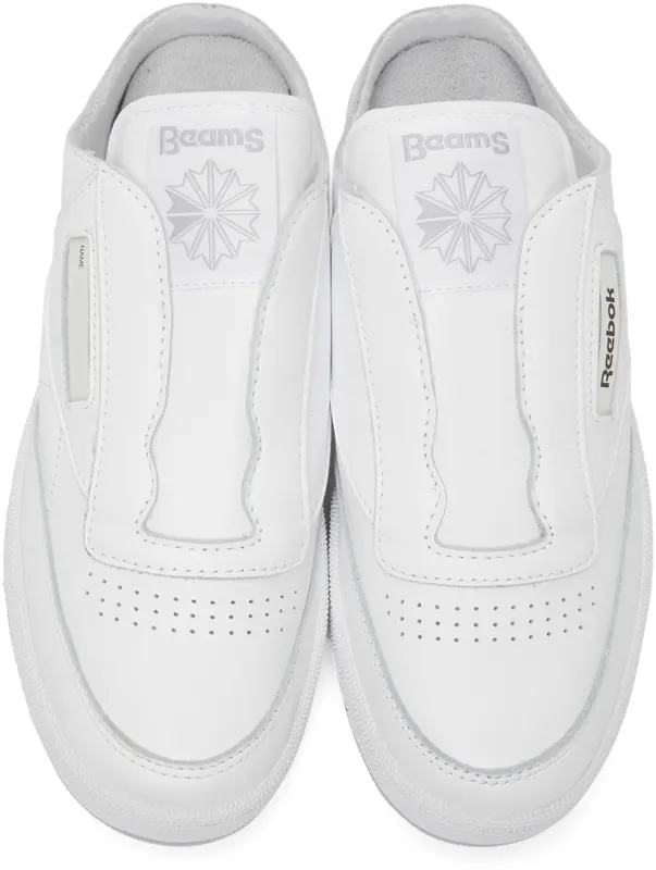 Reebok Beams Club C Laceless Instapschoen Cloud White / Cloud White / Cold Grey 2