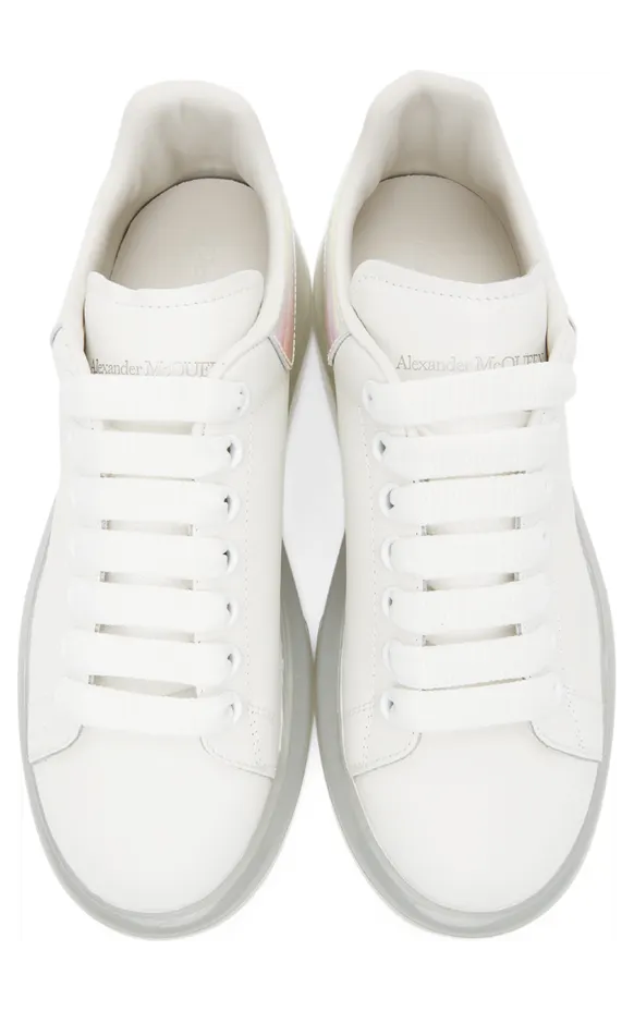 Alexander McQueen White & Iridescent Oversized Sneakers (610812WHXM8) (5)