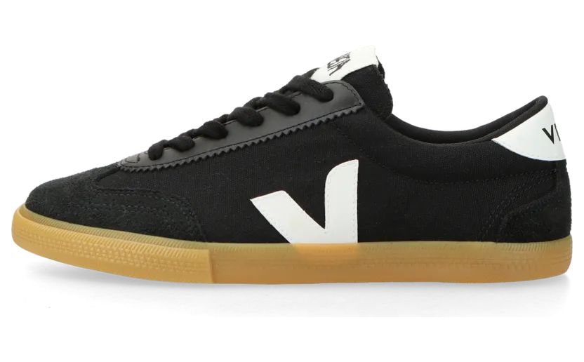 VEJA Volley Canvas (black / white / natural) – VO0103529