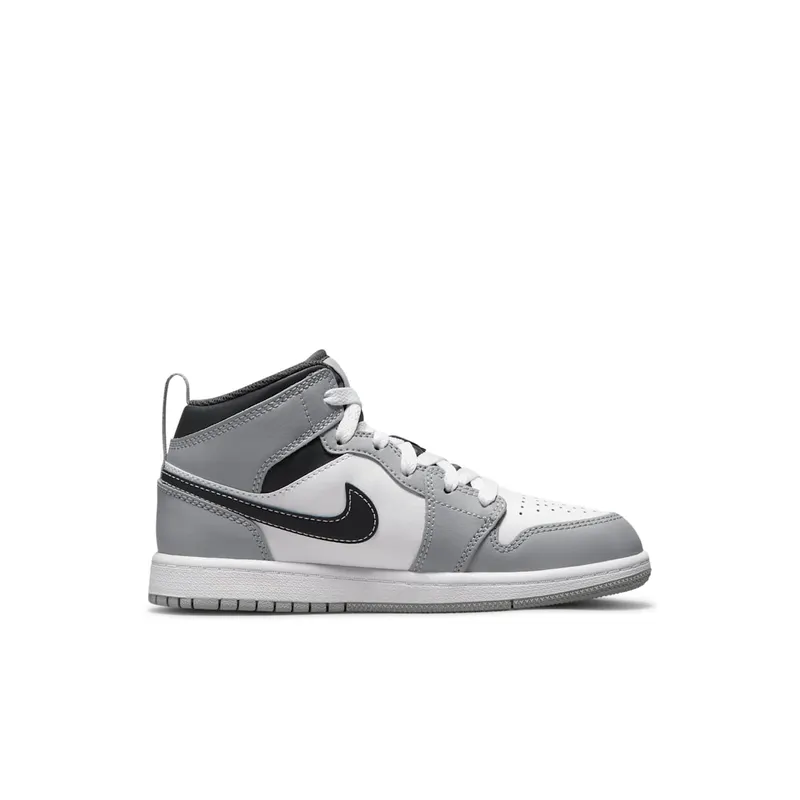 Air Jordan 1 Mid Light Smoke Grey (PS) (640734-078)