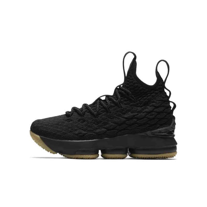 Nike LeBron 15 Black Gum (GS) Black/Gum Light Brown (922811-001)