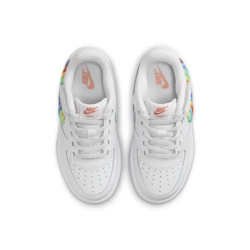 Nike Force 1 Low LV8 EasyOn PS “White Terra Blush Vapor Green Multi-Color” (FN4890-100)