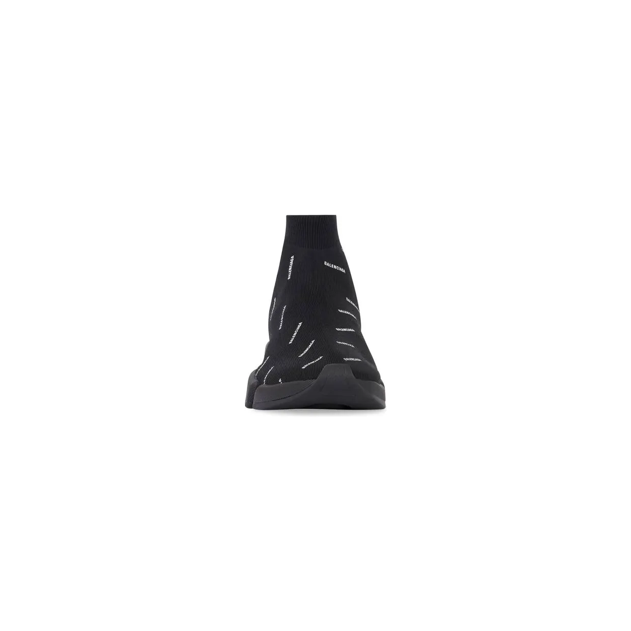 Balenciaga Speed Trainer 2.0 All Over Logo Black White (W) (617196W2DBO1090) (2)