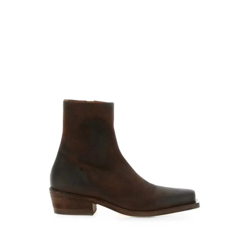 Marsèll Tex Tex Burnished-effect Ankle “Brown” (MM4985 P043 454)