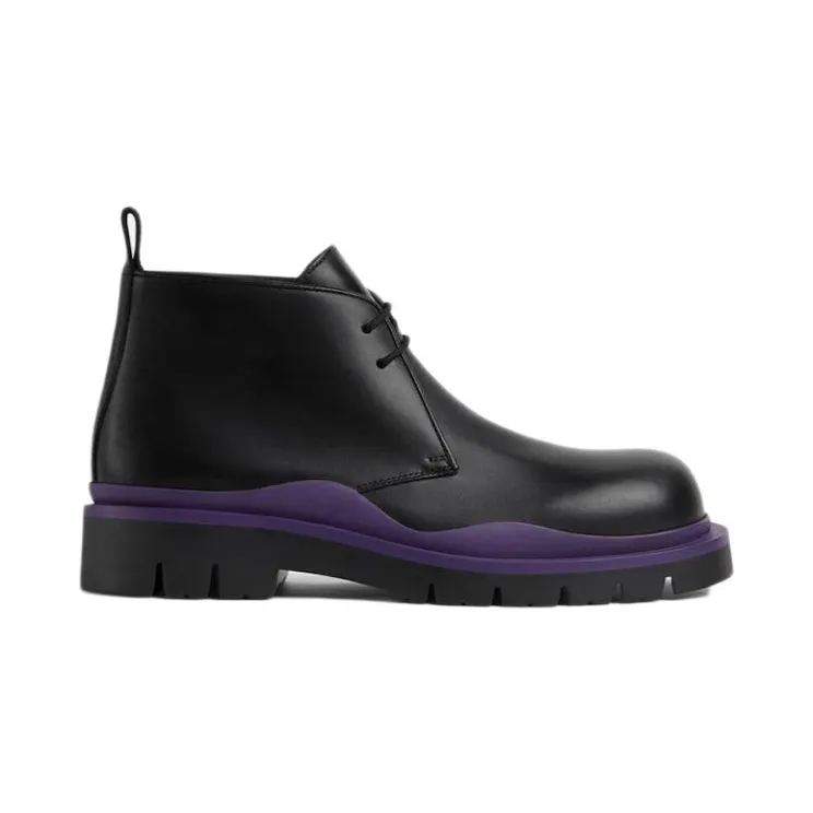Bottega Veneta Tire Desert Boot Black Purple (667074VBS501395)