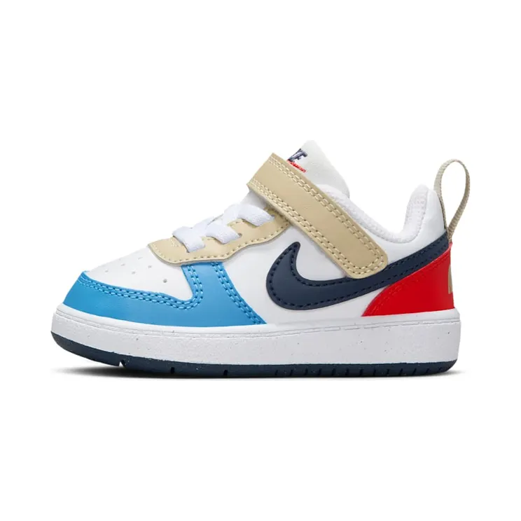 Nike Court Borough Low Recraft “White / Light Crimson / Blue Beyond / Thunder Blue” (DV5458-124)