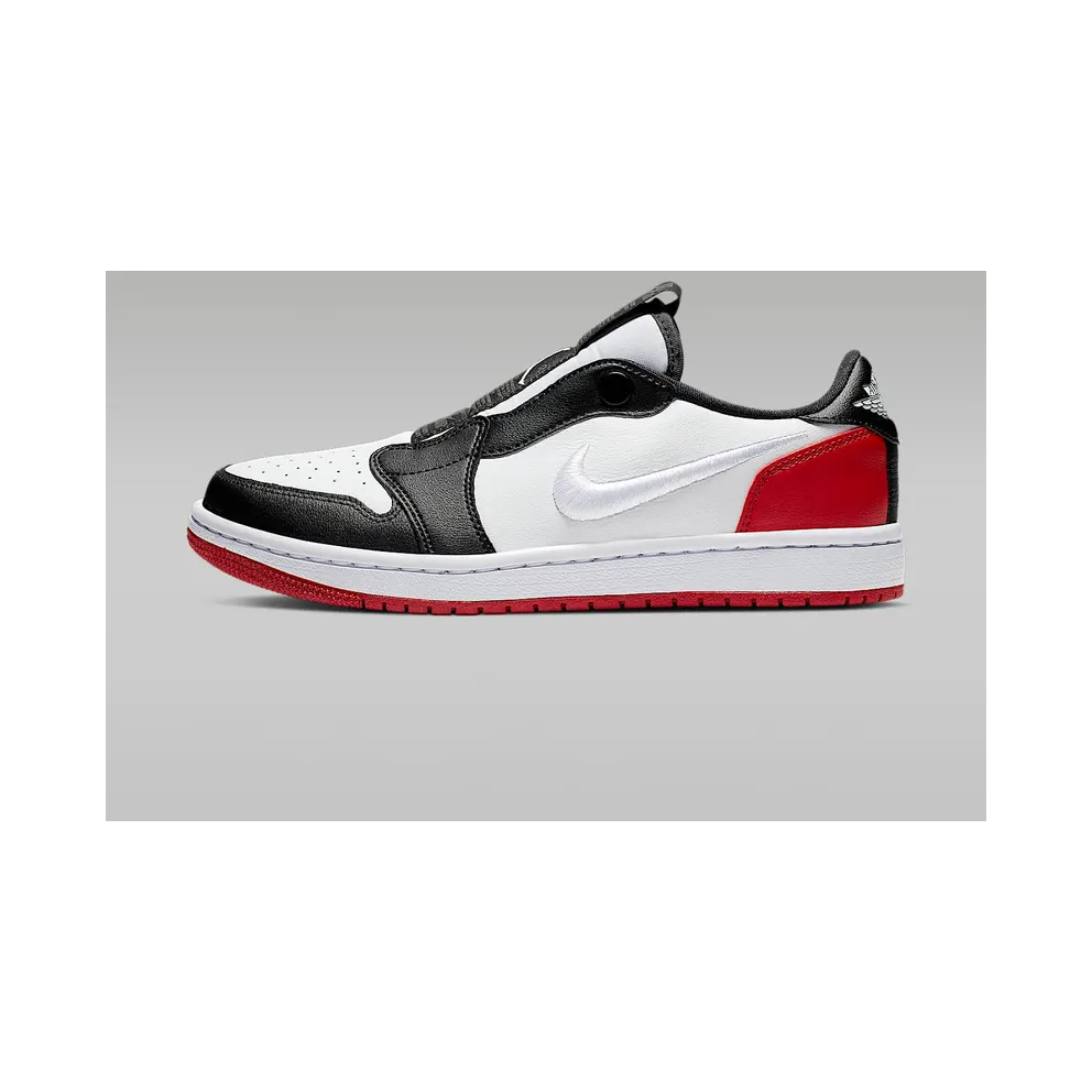 Jordan 1 Retro Low Slip Black Toe (W) White/White-Gym Red-Black (AV3918-102)