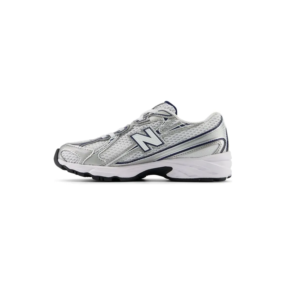 New Balance 740 Bungee Lace White Metallic Silver Navy (PZ740WN)
