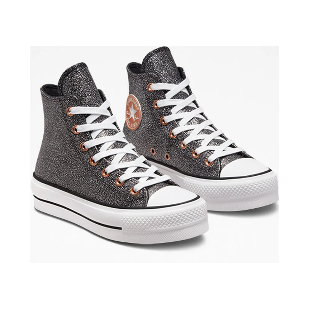Converse Chuck Taylor All Star Lift Platform Metallic Glitter Black/copper/White (A01301C)