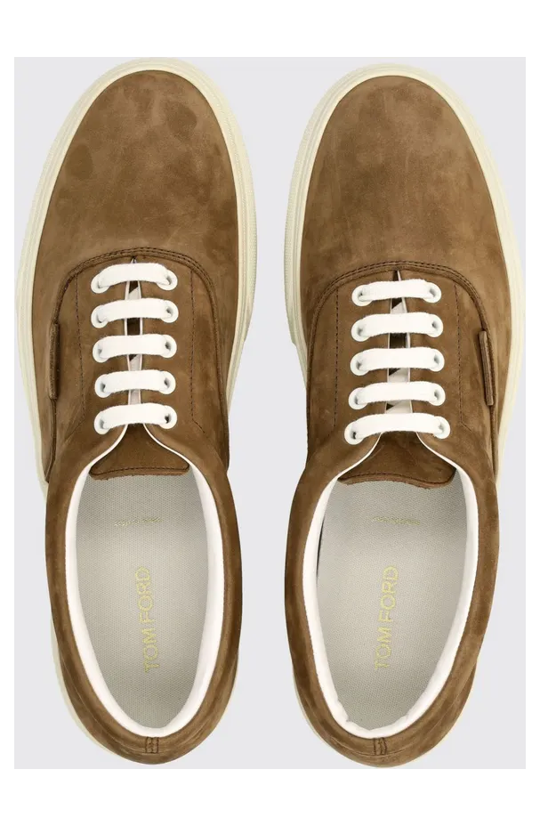 Tom Ford Suede Jude Sneakers Olive (J1434LCL215LEWE) (2)