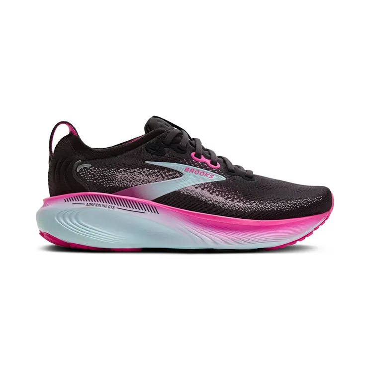 Brooks Adrenaline GTS 25 Black Cyber Pink Iced Aqua (120443-1B-064)