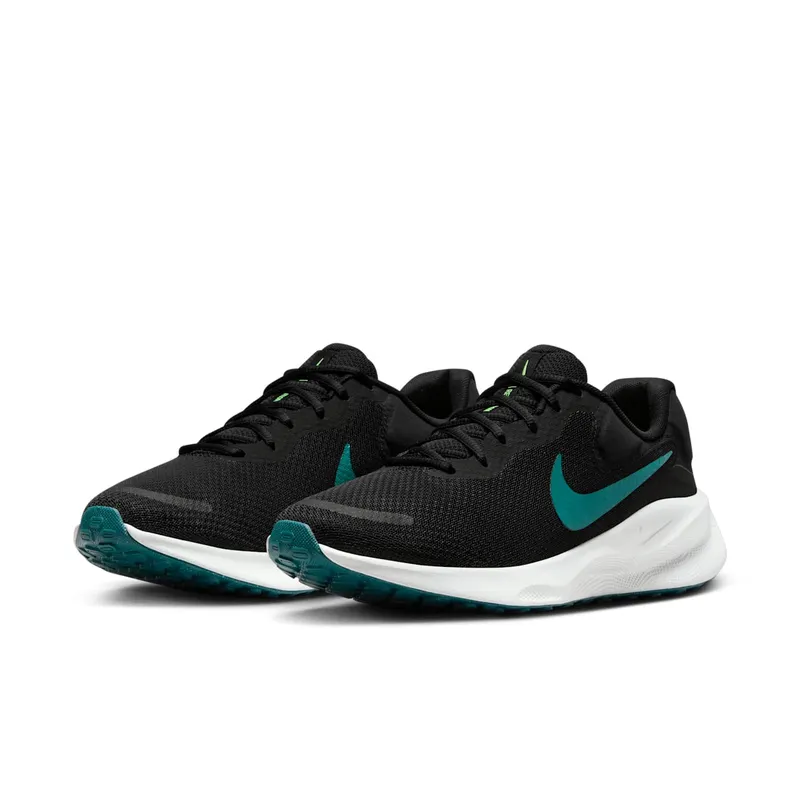 Nike Revolution 7 Black Pure Platinum Lime Blast Geode Teal (FB2207-004)