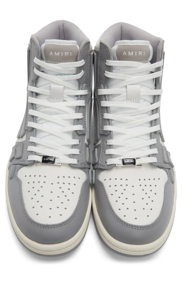 AMIRI White & Grey Hi Skel Top Sneakers (SS22MFS002) (5)