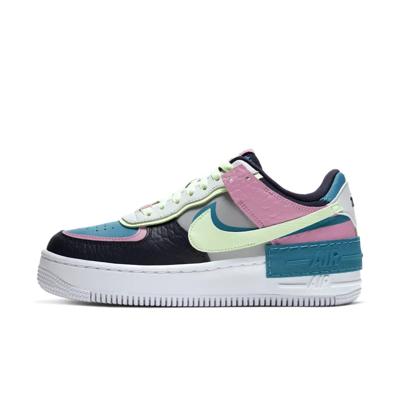 Nike WMNS Air Force 1 Shadow Barely Volt Oracle Aqua (2020) (CK3172-001)