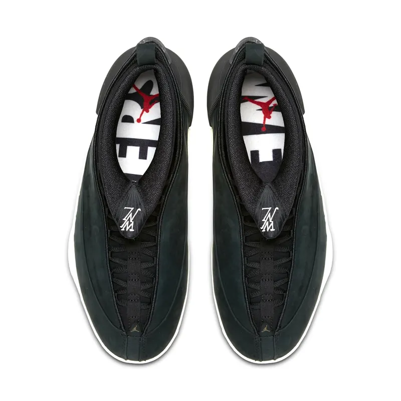 Jordan 15 Retro PSNY Black Suede Black/Black-Sail-Black (921194-011)
