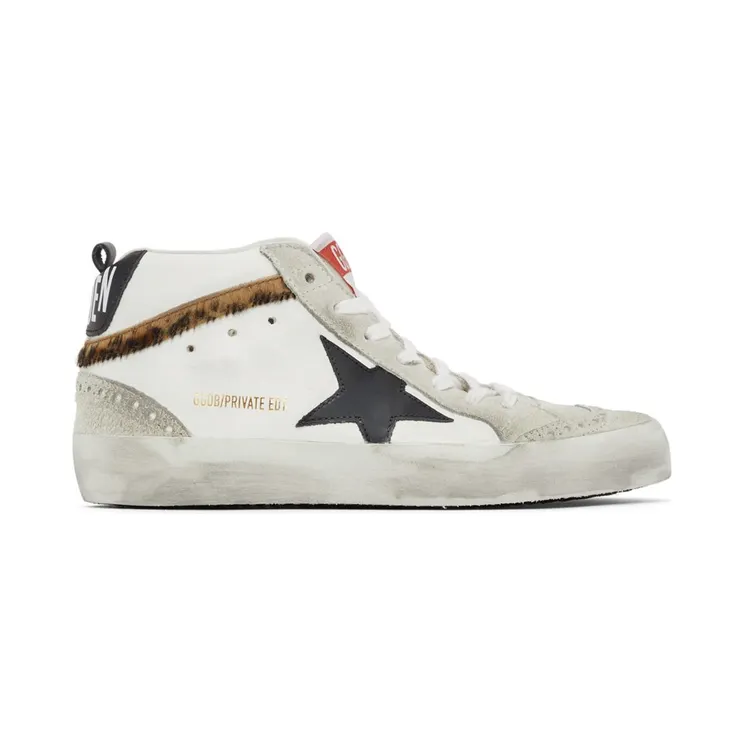 Golden Goose SSENSE Exclusive Mid Star Leopard Sneakers (F00122.F002258.81380)