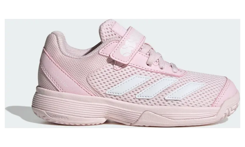 Adidas Courtflash Tennisschoenen met Klittenband Kids Distilled Pink / Cloud White / Distilled Pink (KK3870)
