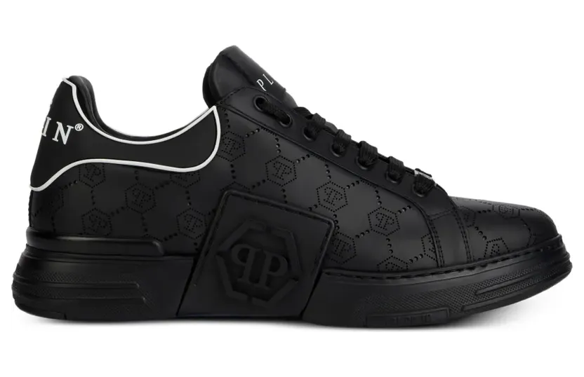 Philipp Plein Phantom Kicks mit Monogrammmuster “White” (AAESUSC0835PLE005N)