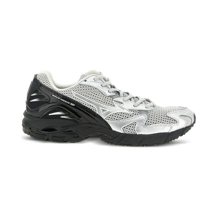 Mizuno Wave Rider 10 Lace-up “Silver/Black” (D1GA2616 02)