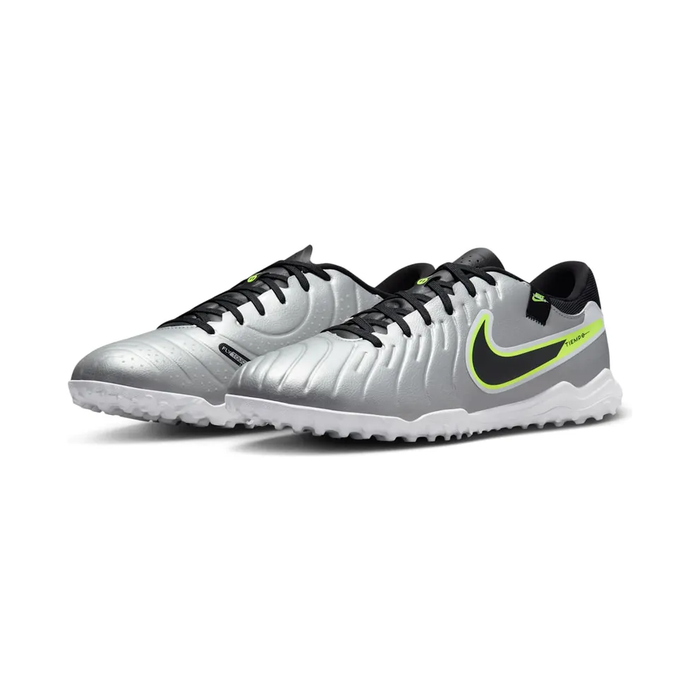 Nike Tiempo Legend 10 Academy TF Metallic Silver Volt Black (DV4342-001)
