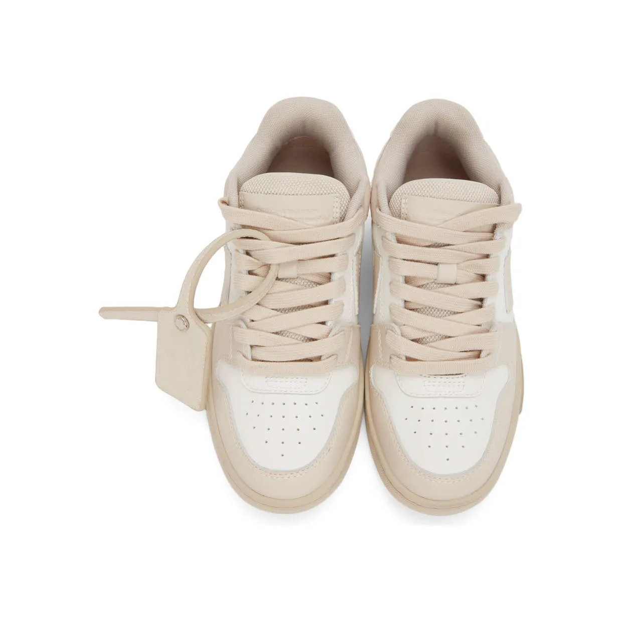 Off-White White & Beige Out Of Office ‘OOO’ Sneakers (OWIA259C99LEA0010161) (5)