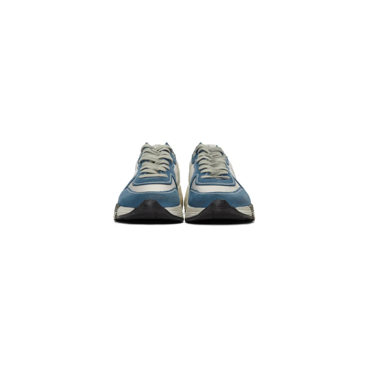 Golden Goose Blue and Grey Running Sole Sneakers (G35MS963.G6) (2)