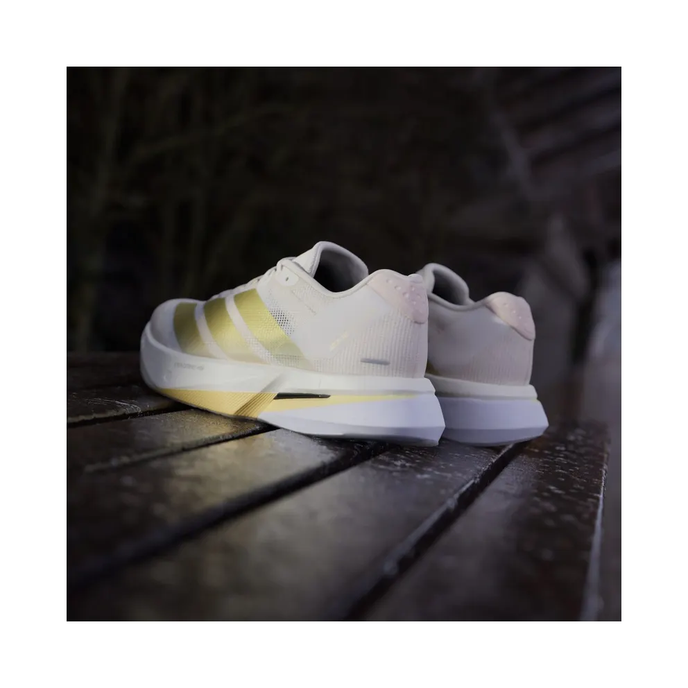 adidas Adizero Boston 13 Chalk White Gold Metallic Orange Tint (JS4952)