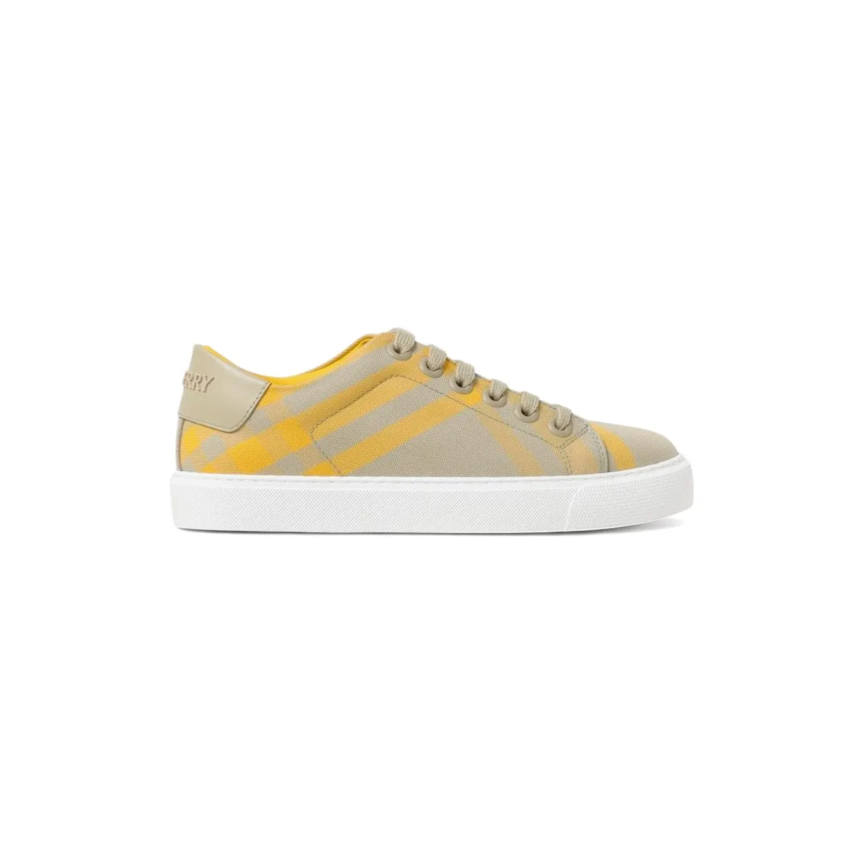 Burberry Checked Cotton Sneakers Yellow (8077381)
