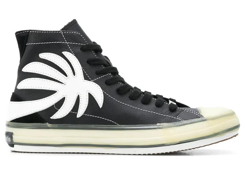Palm Angels Black Palm Vulcanized High Sneakers (PMIA048E20LEA0011001)