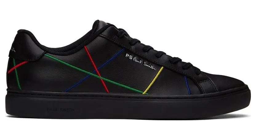 Paul Smith Black Rex Multi Abstract Sneaker 79 BLACKS (M2S-REX47-GLEA-79)