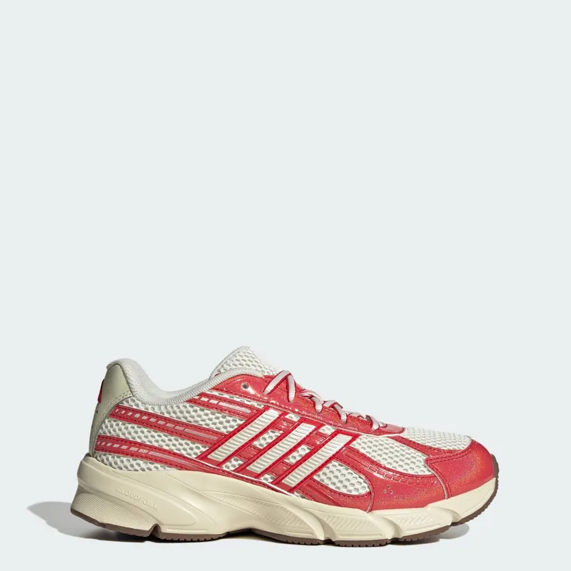 Adidas TECHNOCHAOS 2000 SNEAKERS Off White / Pearl Met. / Better Scarlet (HQ9280)
