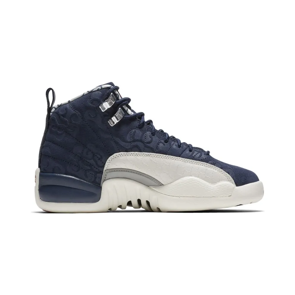 Jordan 12 Retro International Flight (GS) College Navy/University Red-Sail (BV8017-445)
