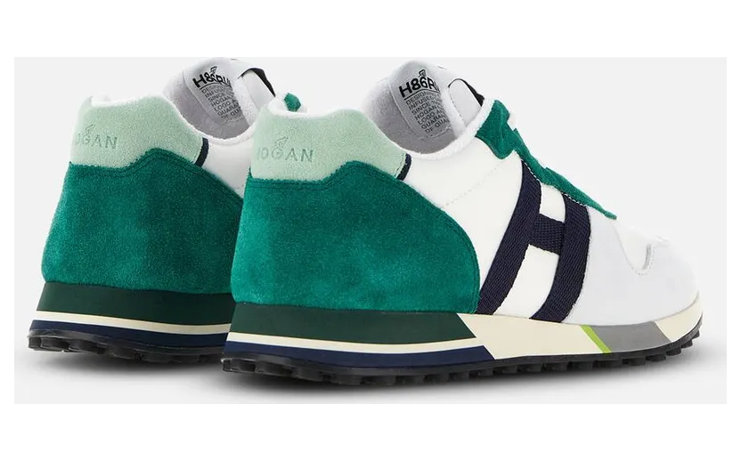 Sneakers Hogan H383 White Green Blue (HXM3830AN52S8J546J) (2)