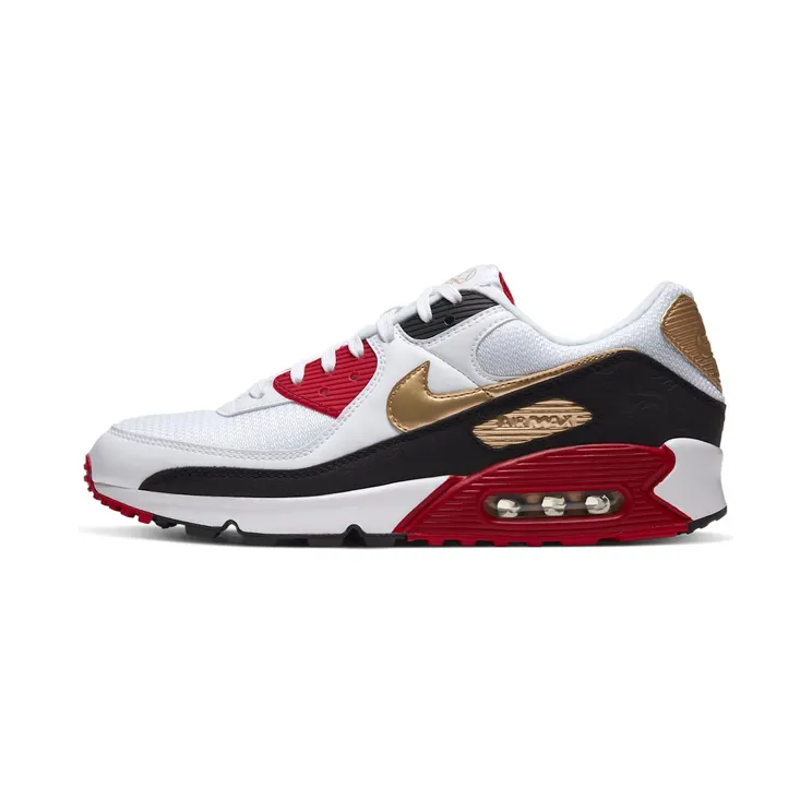 Nike Air Max 90 CNY Chinese New Year “White / Black / Metallic Gold” (CU3005-171)