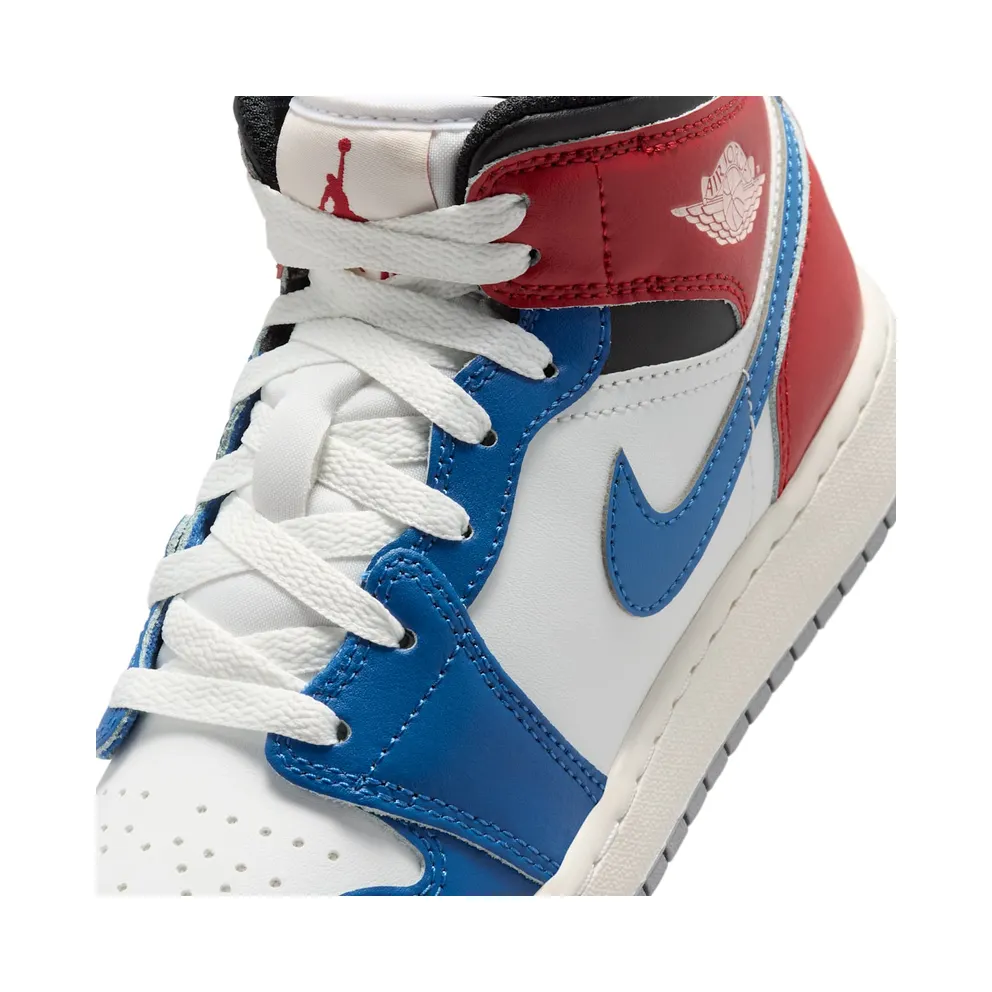 Air Jordan 1 Mid GS “True Blue / Varsity Red / Black / Summit White” (DQ8423-406)