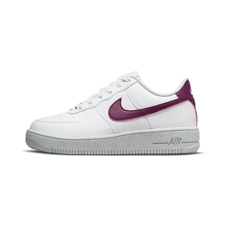 Nike Air Force 1 Crater Next Nature GS “White / Volt / Pure Platinum / Sangria” (DH8695-100)