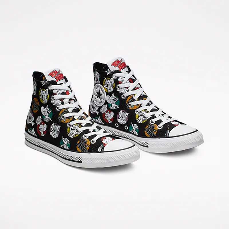 Converse Chuck Taylor All-Star Hi Tom and Jerry Black Black/Multi-White (165733C)