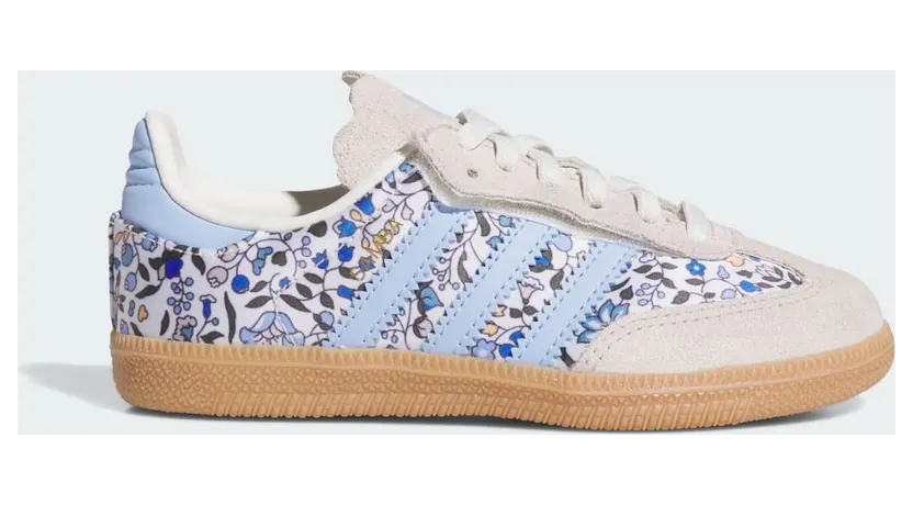 Adidas Samba OG x Liberty London Comfort Closure met Elastische Veters Kids Blue / Off White / Gum (JP8079)