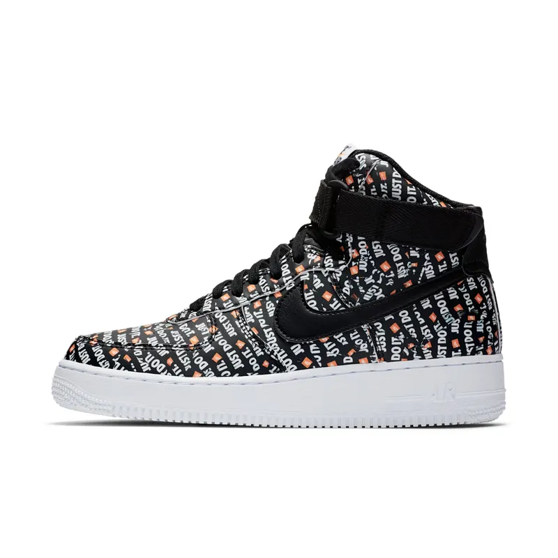 Nike Air Force 1 High Just Do It Pack Black (W) Black/Black-White-Total Orange (AO5138-001)