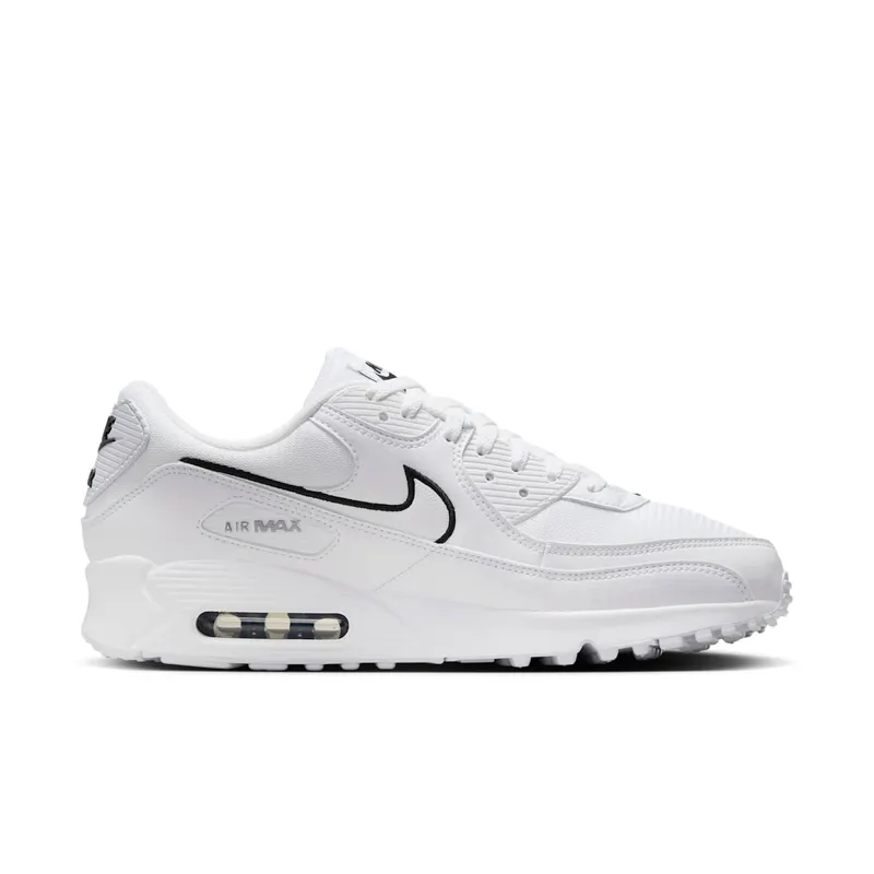 Nike Air Max 90 White Black Outlined Swoosh (HF3835-100)