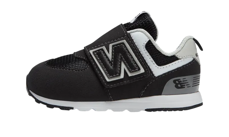 New Balance 574 Hook and Loop TD “Black Silver Metallic” (NW574BK)
