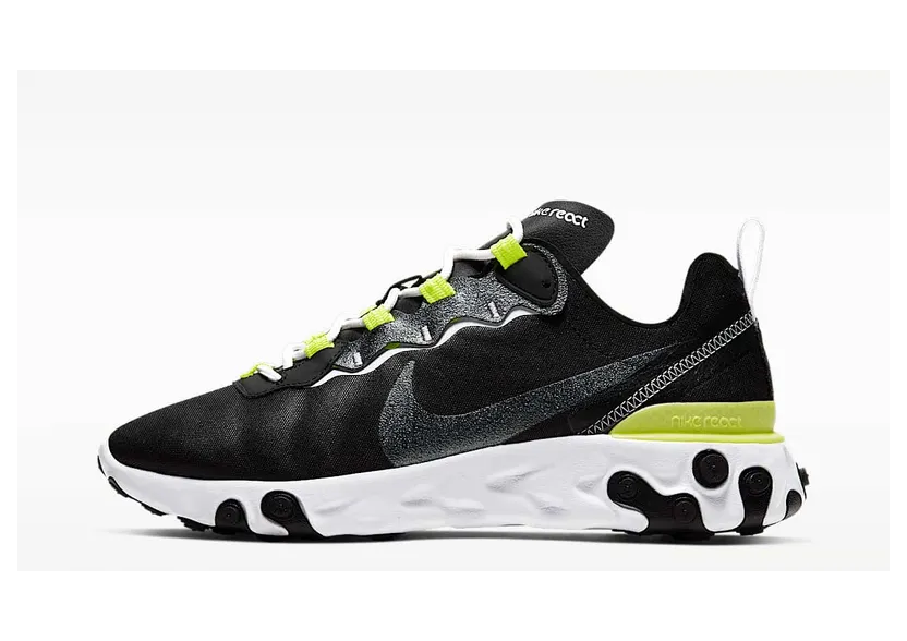 Nike React Element 55 SE ‘Black Lemon Venom’ “Black / Lemon Venom / White” (CN3591-001)