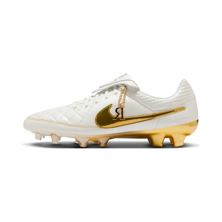 Nike x Ronaldinho Tiempo Legend SE Touch Of “Metallic Summit White / Metallic Gold Coin” (IF4388-100)