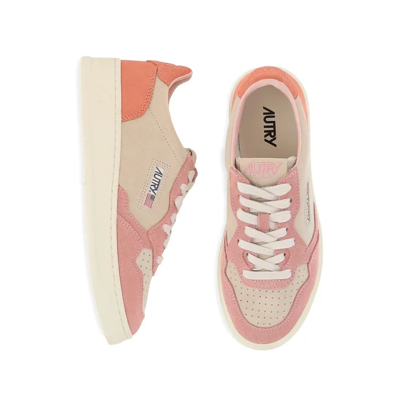 Autry Medalist Low Tri-colour “Neutrals/Pink” (AULW TS26)