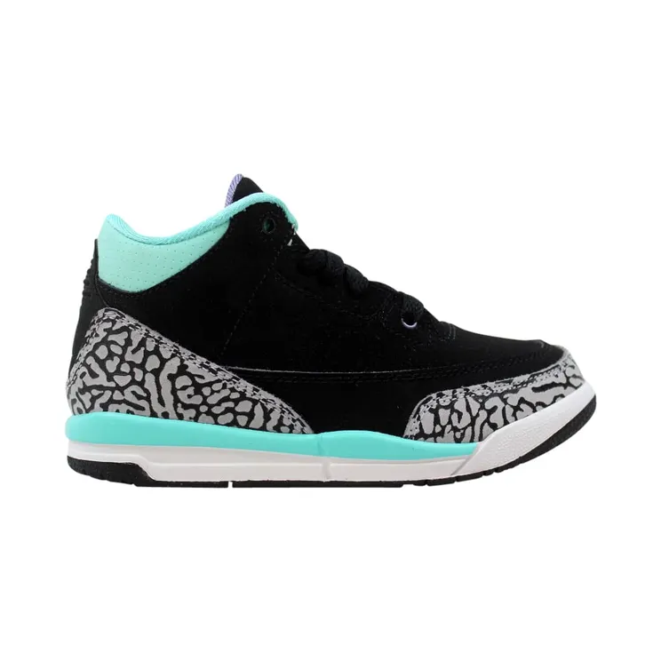 Air Jordan 3 Retro GP Black Iron Purple Bleached Turquoise (PS)