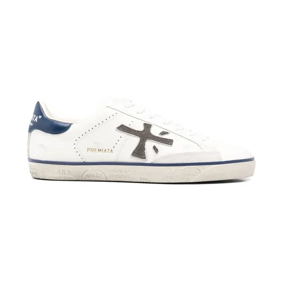 Premiata Steven leren sneakers – Wit