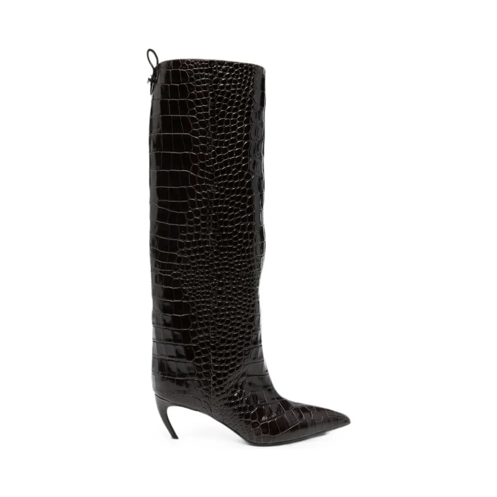 The Attico Lea Leather Boots 261WSH00879LBT155PR204